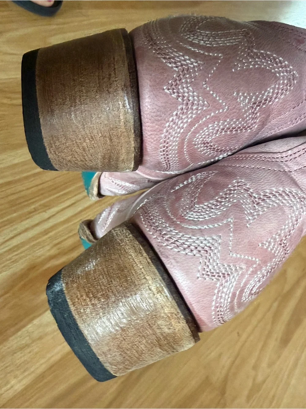 Ladies Lane Saratoga Western Cowboy Cowgirl Boots Snip Square Toe Blush Pink - 9